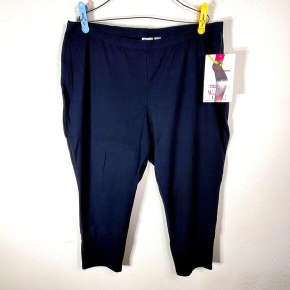 Women With Control Black Slimming & Shaping Capri Pants 3XP Stretch Leggings - Picture 1 of 9